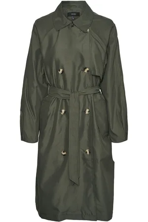 VERO MODA Vmdoreensoffy Long Trenchcoat Ent Trenchcoat Frakke Khaki Green