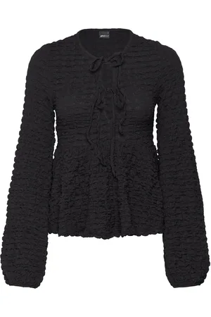 Gina Tricot Boho Top Tops Blouses Long-sleeved Black