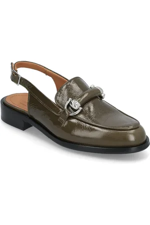 Billi Bi Sling Back Shoes Slingbacks Flat Slingbacks Green