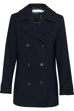 INWEAR Ulrykaiw Sailor Coat Uldfrakke Frakke Navy