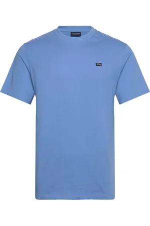 Lexington Classic Organic Cotton Logo Tee Tops T-Kortærmet Skjorte Blue