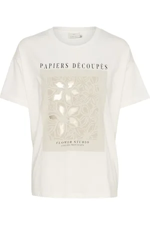 Kaffe Kafin T-Shirt Tops T-shirts & Tops Short-sleeved Cream