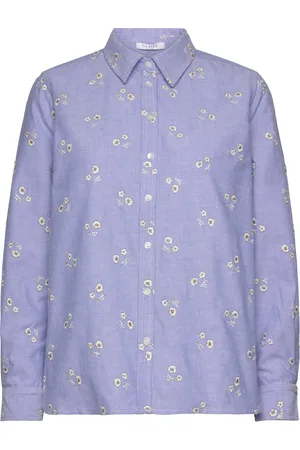 Claire Woman Cwrana - Shirt Tops Shirts Long-sleeved Blue