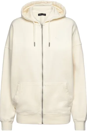 Superdry Studios Zip Hoodie Tops Sweatshirts & Hoodies Hoodies Cream