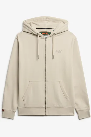 Superdry Essential Logo Zip Hoodie Hb Tops Sweatshirts & Hoodies Hoodies Cream
