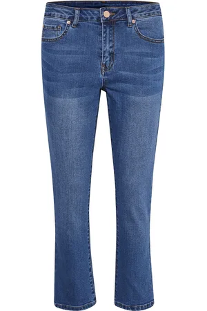 Kaffe Kasinem Jeans Cropped Bottoms Jeans Straight-regular Blue