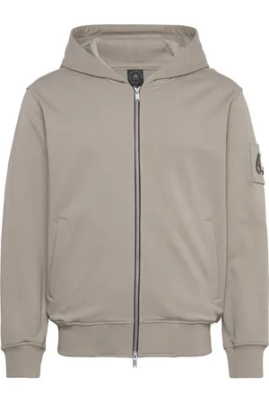 Moose Knuckles Hartsfield Zip-Up Tops Sweatshirts & Hoodies Hoodies Beige