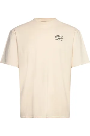 Rue de Tokyo Thorsten Recycled Cotton Jrsy Tops T-Kortærmet Skjorte Cream