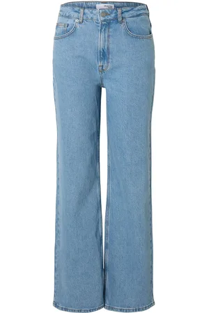 SELECTED Slfalice Hw Wide Long Lig Blu Jeans Noos Bottoms Jeans Wide Blue