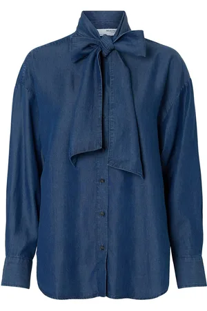 SELECTED Slfjanna Ls Relaxed Chambray Shirt B Tops Blouses Long-sleeved Blue
