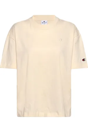 Champion Ss Tee Sport Women Sport Clothing Sports Tops & T-shirts Sport T-Skjorte Cream