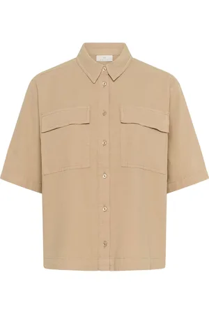 Kaffe Kanaya Liah Shirt Tops Shirts Short-sleeved Beige