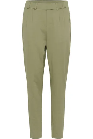 Kaffe Kajenny Pants Bottoms Trousers Slim Fit Trousers Green