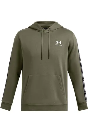 Under Armour Ua Icon Fleece Hd Taping Sport Men Sport Clothing Sport Sweatshirts & Hoodies Sport Hoodies Khaki Green