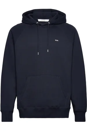 WoodWood Essential Fred Classic Hoodie Designers Sweatshirts & Hoodies Hoodies Navy