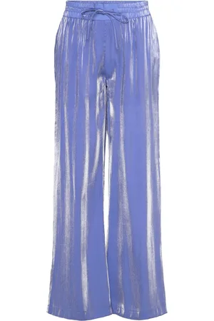 Dante 6 Soir Shimmer Wide Leg Pants Bottoms Trousers Wide Leg Blue