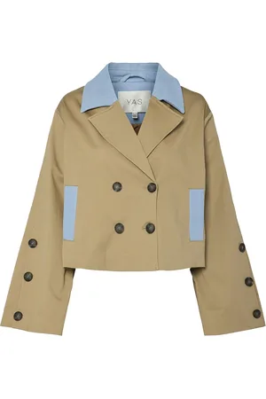 Y.A.S Trenchy Ls Short Trenchcoat Outerwear Jackets Light-summer Jacket Brown