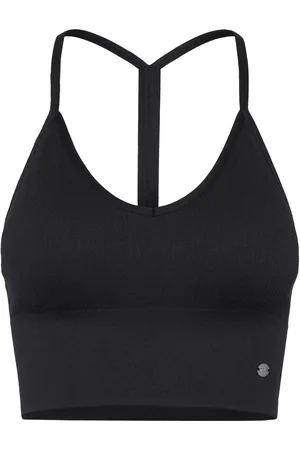 Drop Of Mindfulness Ribbed Seamless V Bra Sport Women Sport Clothing Sport Bras - All Black