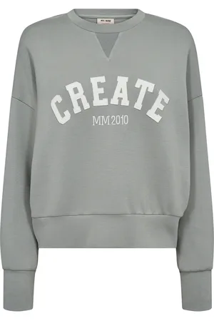 Mos Mosh Mmcelli O-Ls Sweatshirt Tops Sweatshirts & Hoodies Sweatshirts Grey