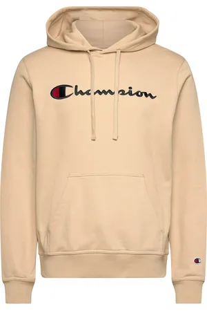 Champion Hooded Sweatshirt Tops Sweatshirts & Hoodies Hoodies Beige
