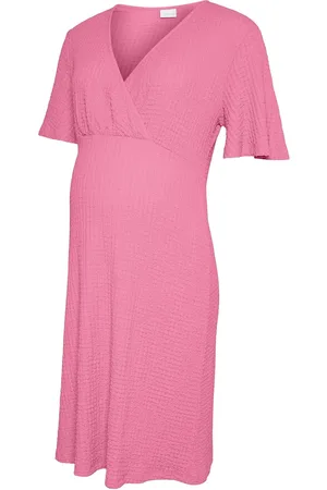 Mama;licious Mlnova Tess 24 Jrs Abk Dress 2F Knælang Kjole Pink