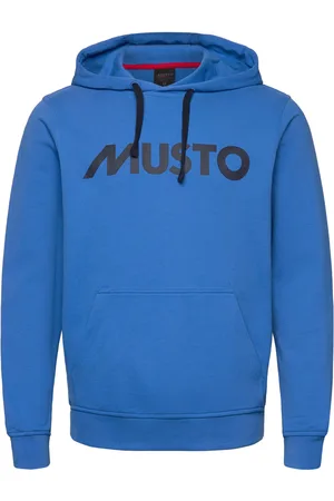 MUSTO M Logo Hoodie Sport Sweatshirts & Hoodies Hoodies Blue
