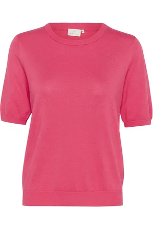 Kaffe Kalizza O-Neck Pullover Tops Knitwear Jumpers Pink