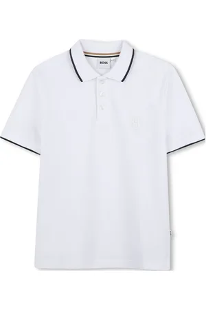 HUGO BOSS Short Sleeve Polo Tops T-shirts Polo Shirts Short-sleeved Polo Shirts White
