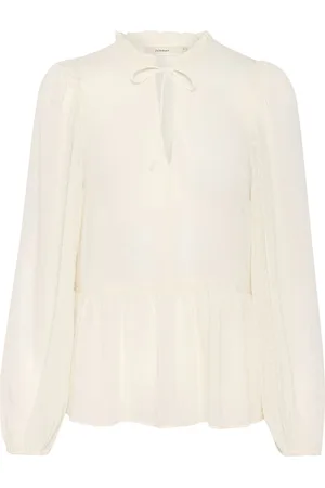 INWEAR Cibiiw Blouse Tops Blouses Long-sleeved Cream