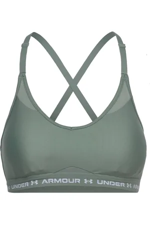 Under Armour Ua Crossback Low Bra Sport Women Sport Clothing Sport Bras - All Green