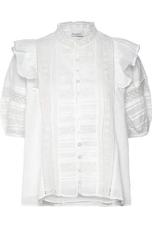 Noella Keshondra Blouse Tops Blouses Short-sleeved White