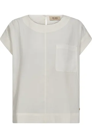 Mos Mosh Mmelena Alexis Blouse Tops Blouses Short-sleeved White
