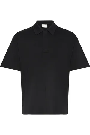 Solid Sdoswald Tops Polos Short-sleeved Black