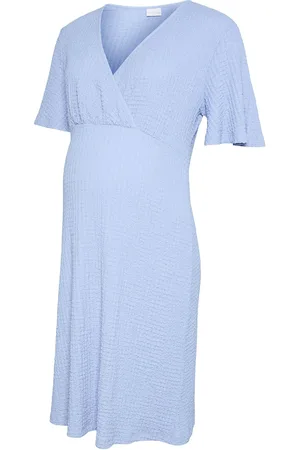 Mama;licious Mlnova Tess 24 Jrs Abk Dress 2F Knælang Kjole Blue