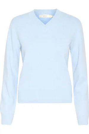 INWEAR Wallisiw V-Neck Pullover Tops Knitwear Jumpers Blue