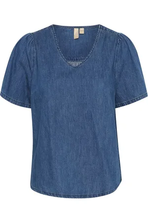 Culture Culivie Arpa Ss Blouse Tops Blouses Short-sleeved Blue