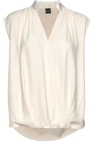 HUGO BOSS B Lia Tops Blouses Sleeveless Cream