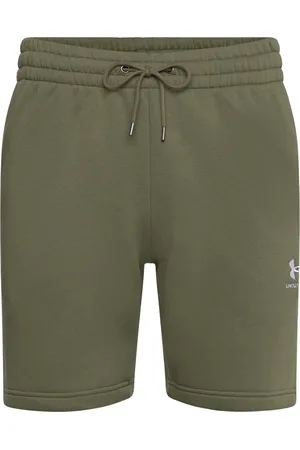 Under Armour Ua Icon Fleece Short Taping Sport Men Sport Clothing Sport Shorts Sport Casual Shorts Khaki Green