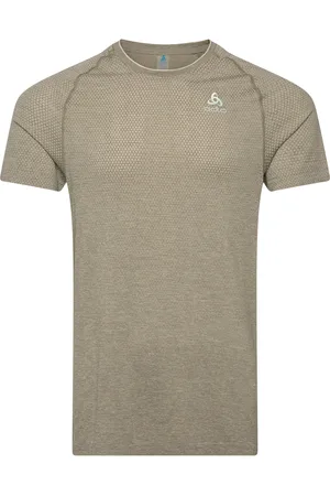 Odlo Essential Seamless T-Shirt Crew Neck S/S Sport T-Kortærmet Skjorte Khaki Green