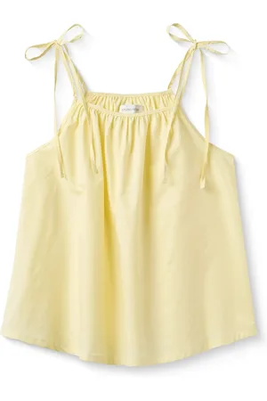 Studio Feder Sia Top - Poplin Tops T-shirts & Tops Sleeveless Yellow