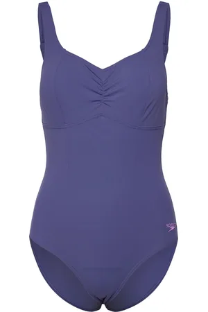 Speedo Womens Shaping Aquanite 1 Piece Sport Swimsuits Blue