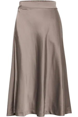 INWEAR Zilkyiw Skirt Knælang Nederdel Brown