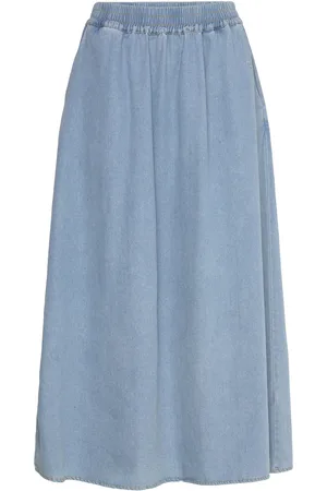 Coster Copenhagen Cc Heart Ellis Denim Skirt Skirts Knee-length & Midi Skirts Blue