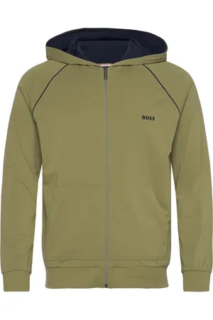 HUGO BOSS Mix&Match Jacket H Tops Sweatshirts & Hoodies Hoodies Khaki Green