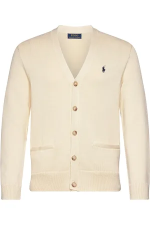 Ralph Lauren Cotton V-Neck Cardigan Tops Knitwear Cardigans Cream