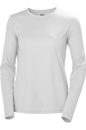 Helly Hansen W Hh Tech Crew Ls 2.0 Sport Women Sport Clothing Sports Tops & T-shirts Sport Long Sleeve Tops Grey