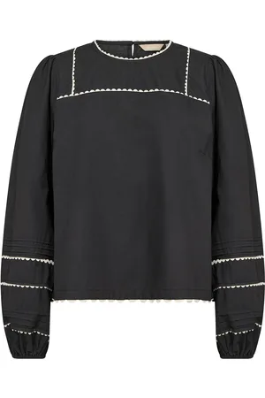 Culture Cumaldi Olena Blouse Tops Blouses Long-sleeved Black