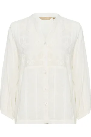 Culture Cuamilla Shirt Tops Blouses Long-sleeved White