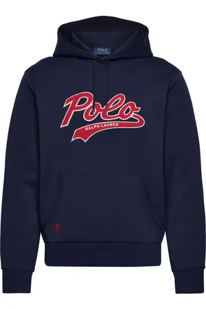 Ralph Lauren Logo Double-Knit Hoodie Designers Sweatshirts & Hoodies Hoodies Navy