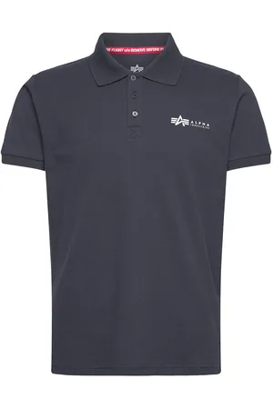 Alpha Industries Basic Polo Sl Tops Polos Short-sleeved Navy